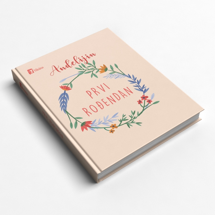 Personalizovani planer za prvi rođendan - Venčić, roze