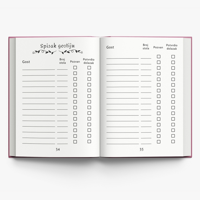 Personalizovani planer za prvi rođendan - Venčić 7