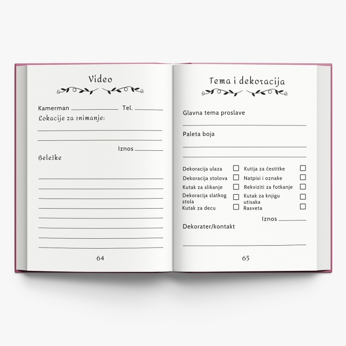 Personalizovani planer za prvi rođendan - Venčić 8